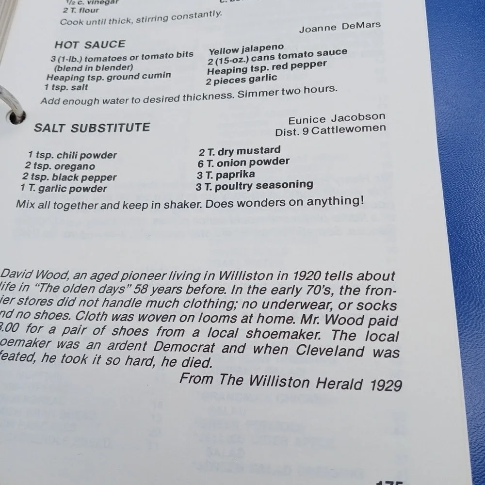Vintage 1981 House Specialties Cookbook Signed Deanna House Williston Centennial